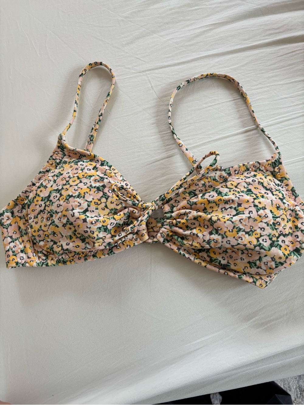 Shade & Shore Pink Floral Bikini Top